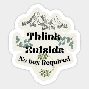think outside design Sticker